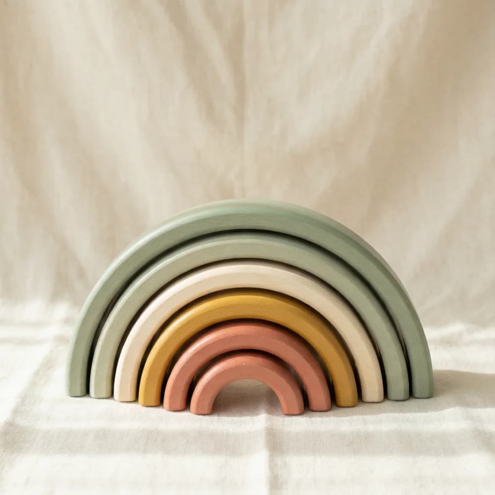 Rainbow stacker in close detail